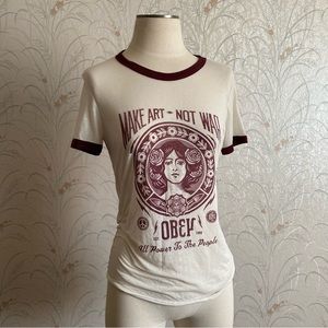 Vintage obey ringer tee🖤🙌🏼